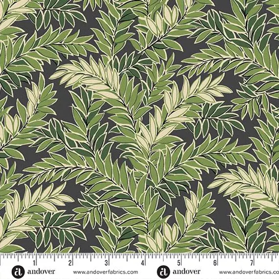 Andover "Green Leaves" Half-yard Bundle - 10 Fabrics, 5 Total Yards