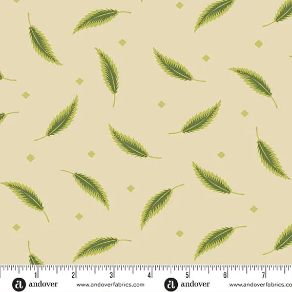 Andover "Green Leaves" Half-yard Bundle - 10 Fabrics, 5 Total Yards