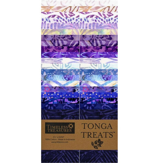 Timeless Treasures Tonga Batiks - Lilac - 40 2.5" Strip Pack