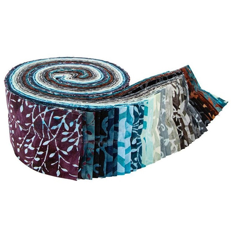 Riley Blake Divine Vines Expressions Batiks Hand Dyes - 40 Strip Rolie Polie