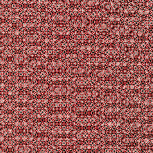 (5 yd) Robert Kaufman Holiday Flourish 14 19925-93 Scarlet (Metallics)