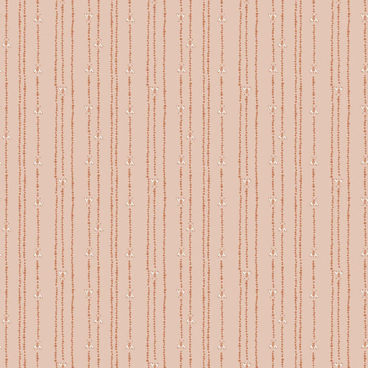 (4.5 yd) Clothworks Firefly Light Brick Firefly Stripe 3608-50