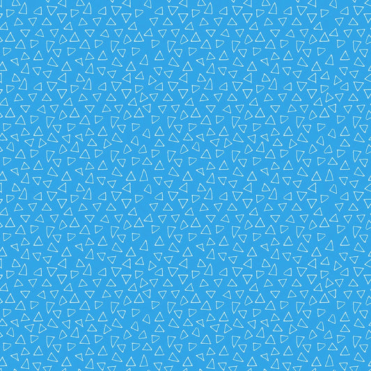 (4.5 yd) Benartex Safari Fun 10338-55 Floating Triangles Blue