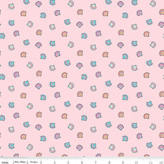 (3.5 yd) Riley Blake Mer-Mazing C14193 Pink Shells