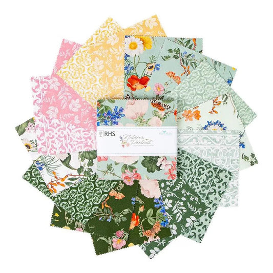 Charm Pack 5x5 Squares - Riley Blake Nature's Portrait 5-inch Stacker - 40 5" Squares