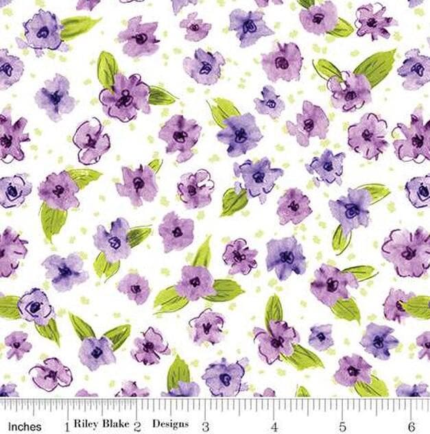 Riley Blake "Plum Petals" Half-yard Bundle - 10 Fabrics, 5 Total Yards