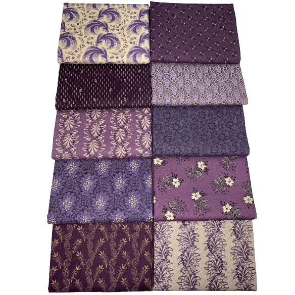 Marcus Fabrics "I Love Purple" Half-yard Bundle - 10 Fabrics, 5 Total Yards