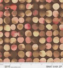 (2 yd) P&B Textiles Serene Nature 05101-ZP Watercolor Dots Coral/Brown