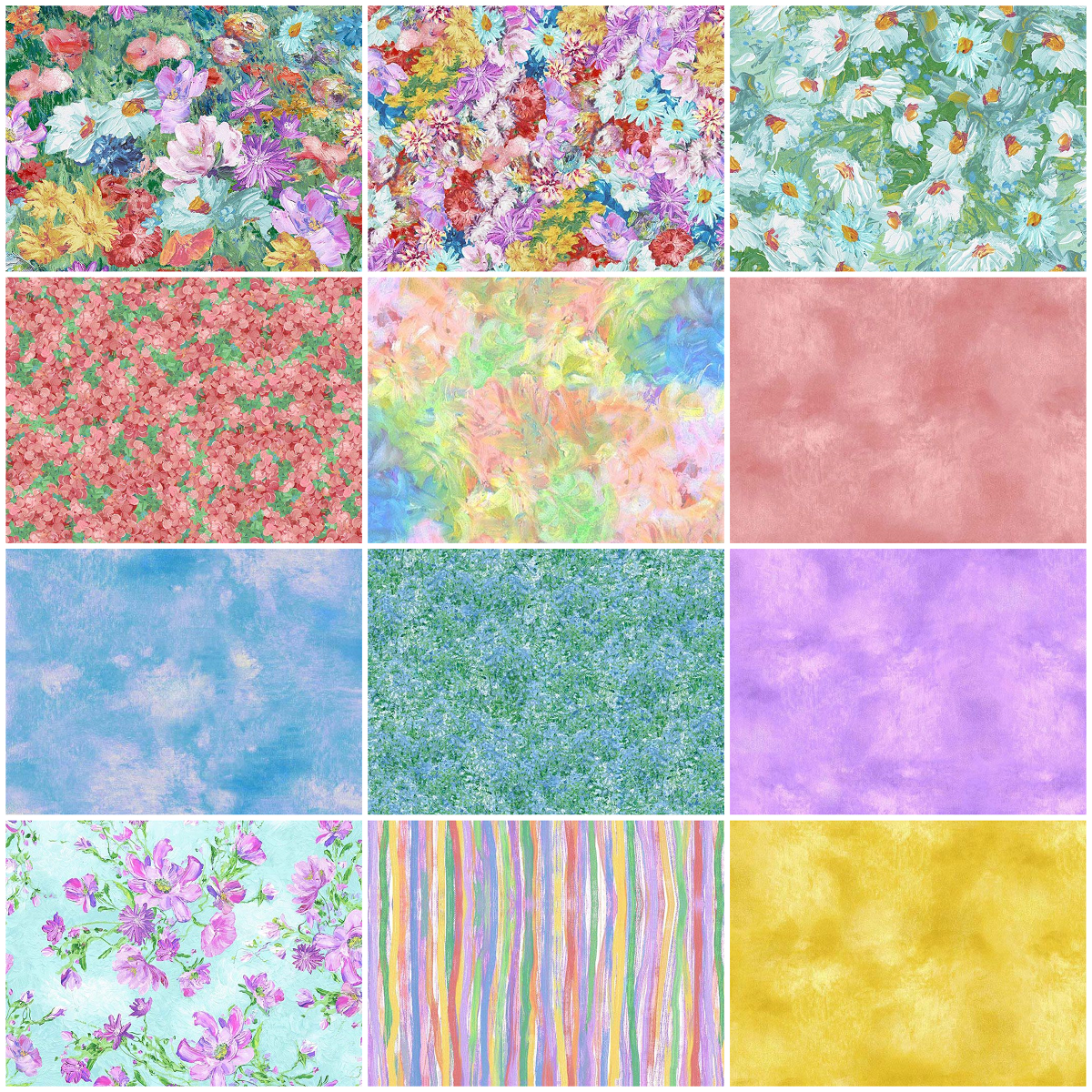 Timeless Treasures - Impression By Chong-a Hwang - 40 2.5" Strips/Jelly Roll