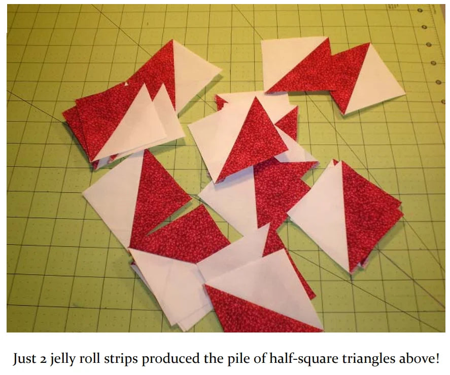 How To Mass Produce Half-Square Triangles Using Jelly Roll Strips