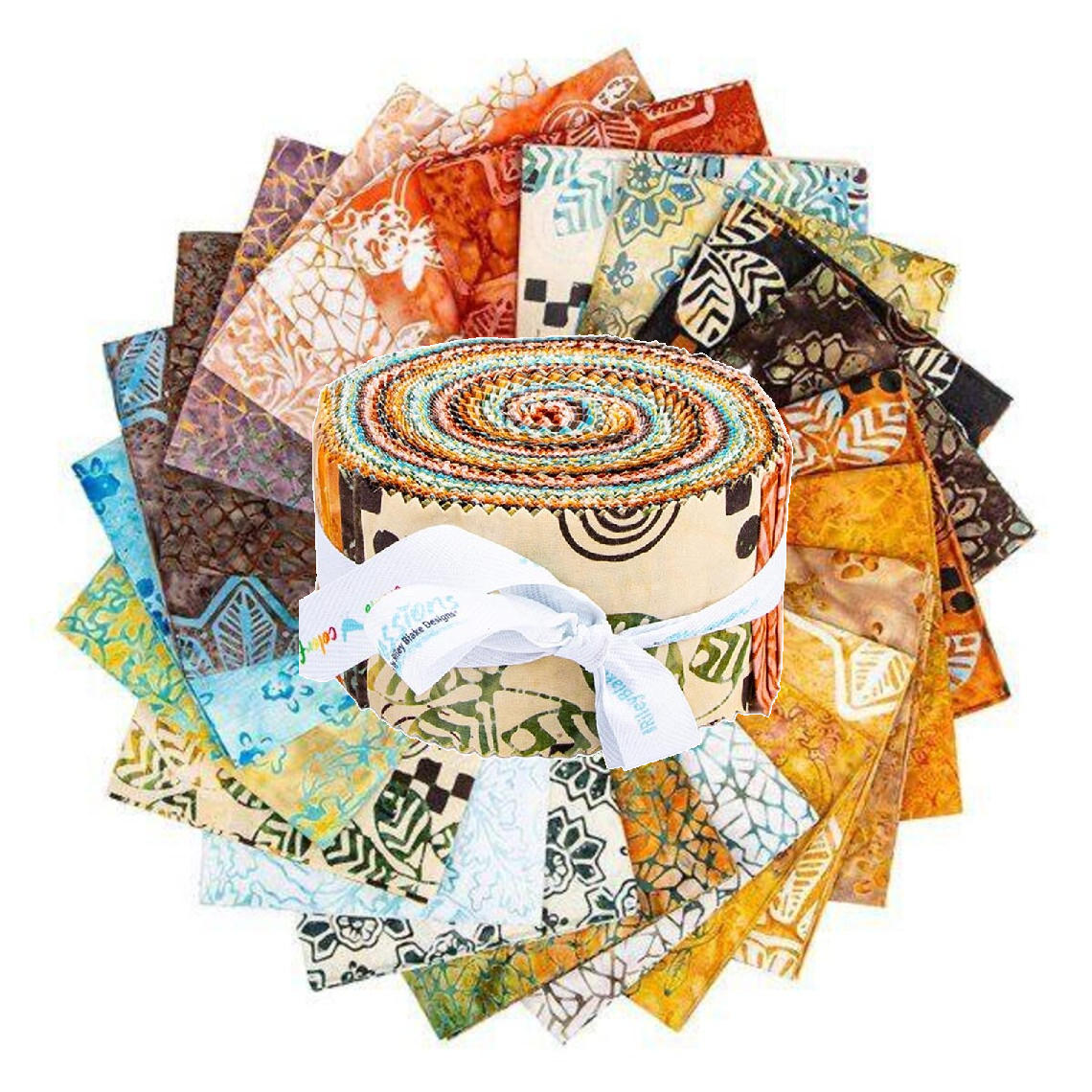 Riley Blake Kalinda Expressions Batiks - 40 Strip Rolie Polie
