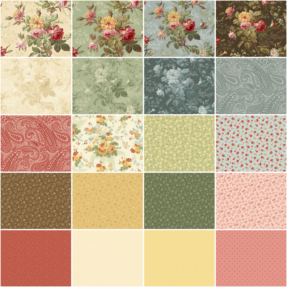 Marcus Fabrics - Kathleen's Story by Chris Schulte - 40 2.5" Strips/Jelly Roll