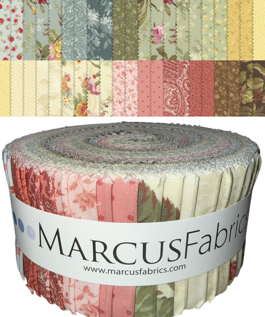 Marcus Fabrics - Kathleen's Story by Chris Schulte - 40 2.5" Strips/Jelly Roll