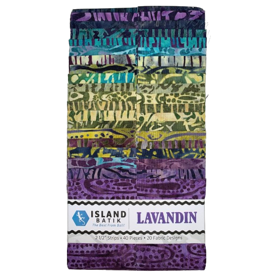Island Batik - Lavandin - 20 Fabrics, 40 Total Strips