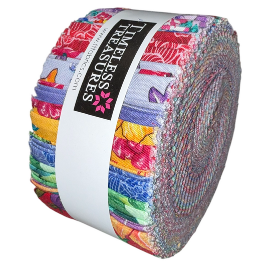 Timeless Treasures - Living Color By Chong-a Hwang - 40 2.5" Strips/Jelly Roll