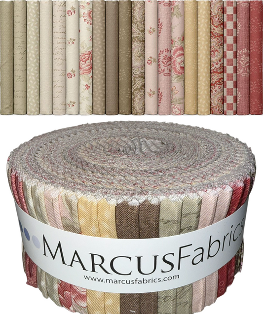 Marcus Fabrics - Love Letters by Dawn Heese - 40 2.5" Strips