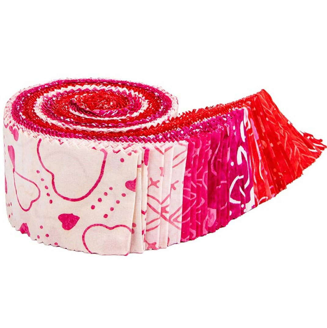 Riley Blake Love Punch Expressions Batiks - 40 Strip Rolie Polie