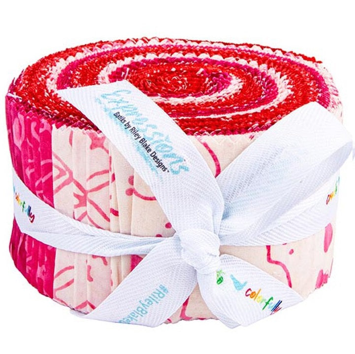 Riley Blake Love Punch Expressions Batiks - 40 Strip Rolie Polie