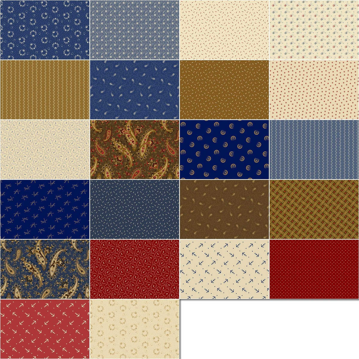 Marcus Fabrics - Making Waves by Katie Solberg - 40 2.5" Strips/Jelly Roll
