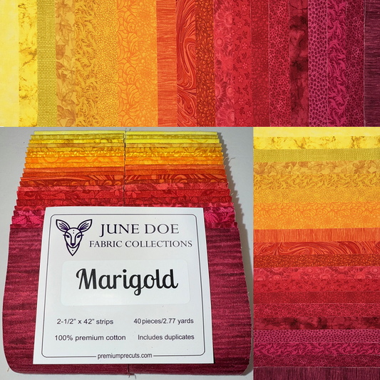 June Doe Fabric Collections - Marigold - 40-Strip Pack