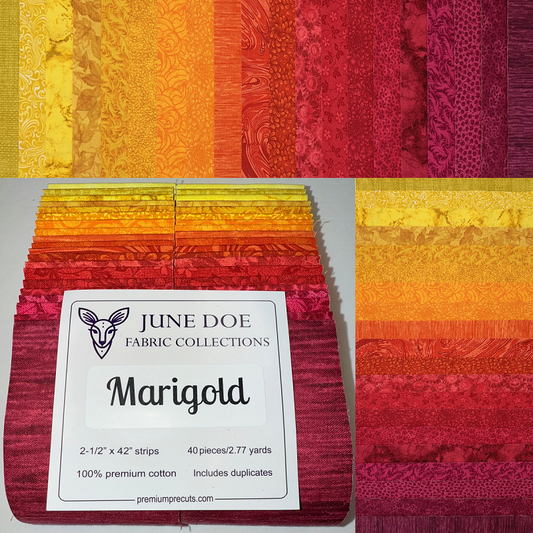 June Doe Fabric Collections - Marigold - 40-Strip Pack