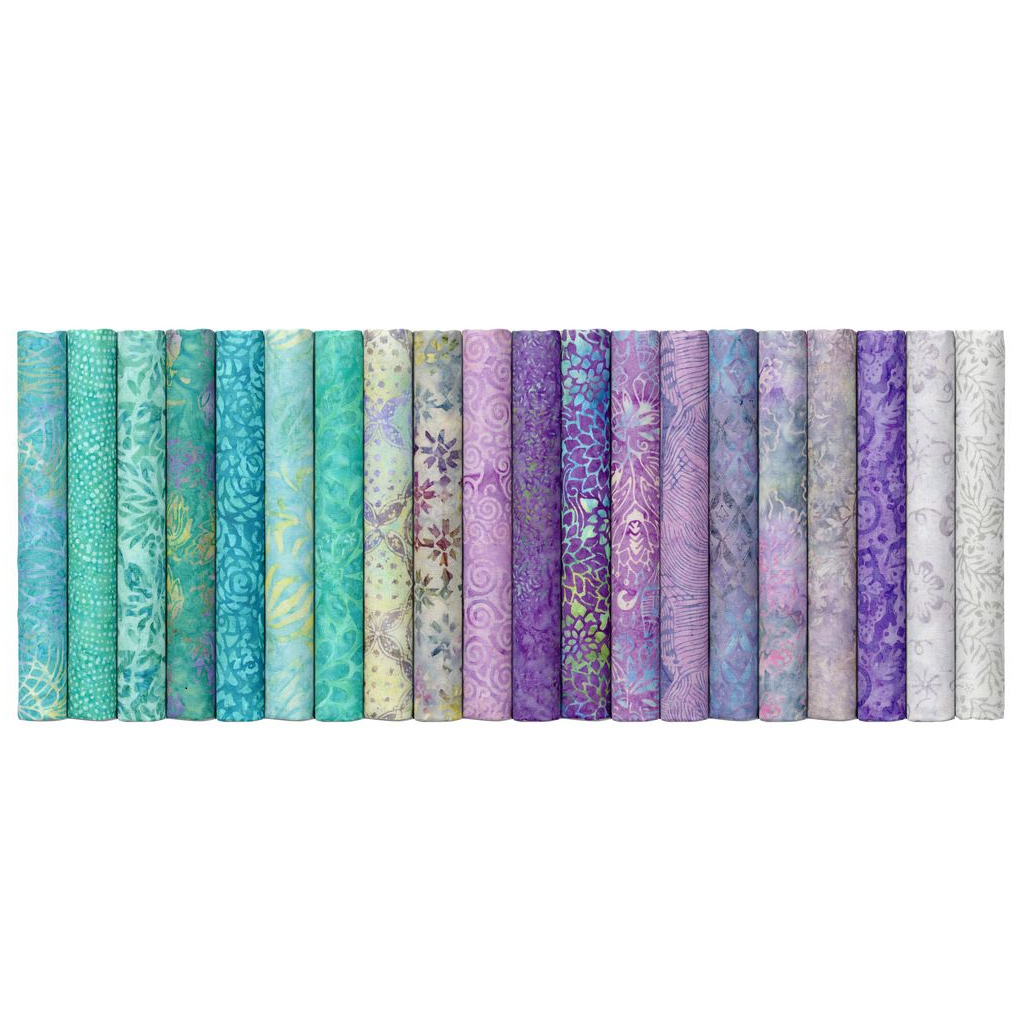 Timeless Treasures Tonga Batiks - Mermaid - 40 2.5" Strip Pack