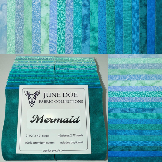June Doe Fabric Collections - Mermaid - 40-Strip Pack