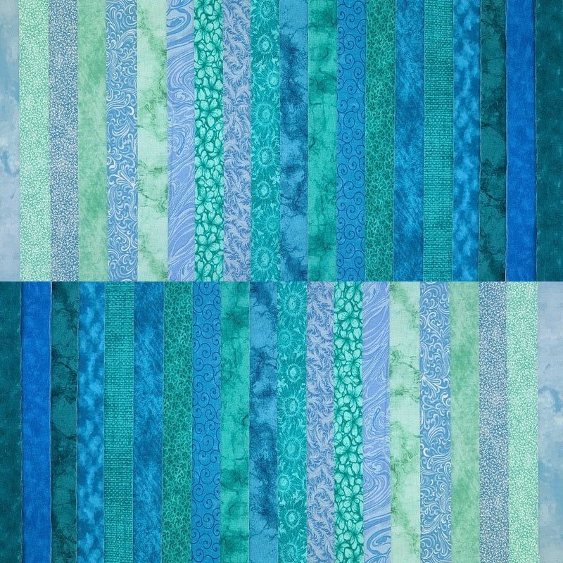 June Doe Fabric Collections - Mermaid - 40-Strip Pack