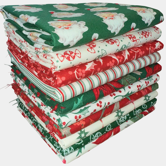 Riley Blake "Merry Little Christmas" Half-yard Bundle - 10 Fabrics, 5 Total Yards