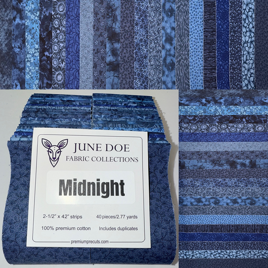 June Doe Fabric Collections - Midnight - 40-Strip Pack