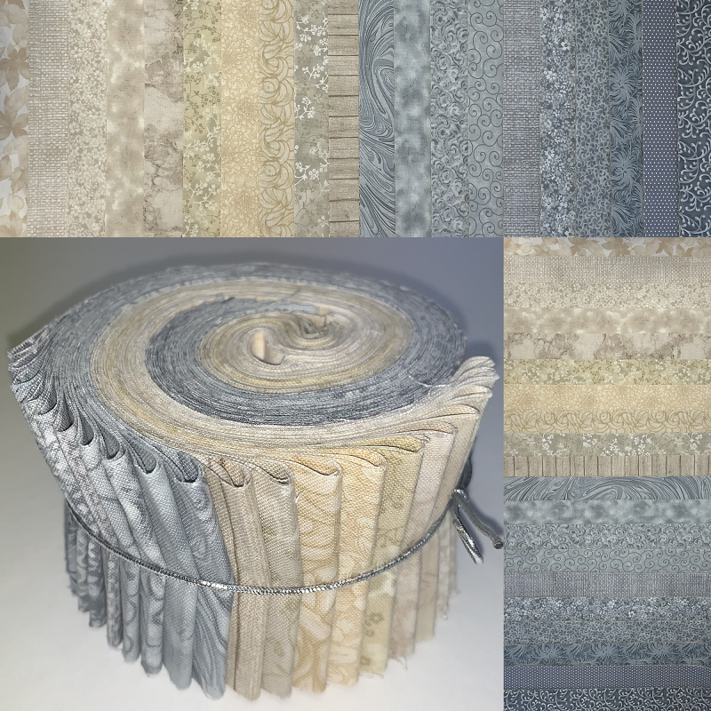 Mineral 2.5" Roll - 20 Fabrics, 20 Total Strips