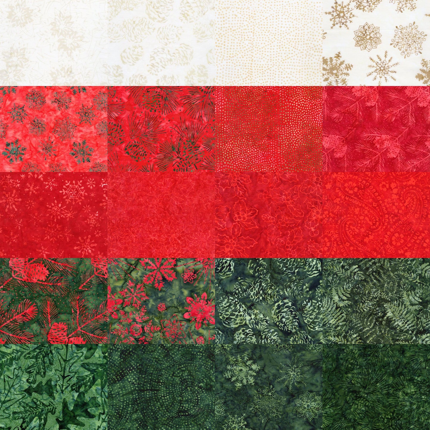 Timeless Treasures Tonga Batiks - Mistletoe - 40 2.5" Strip Pack