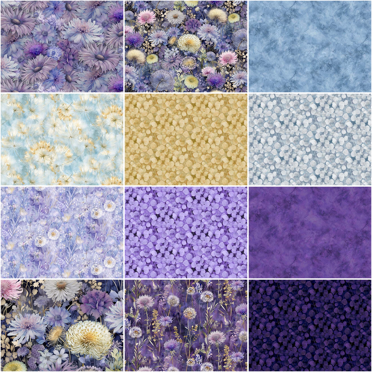 Timeless Treasures - Mystic Meadow - 40 2.5" Strips/Jelly Roll