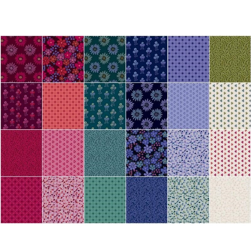 Andover/Makower UK - Mystic Meadow Double Scoops - 40 2.5" Strips/Jelly Roll