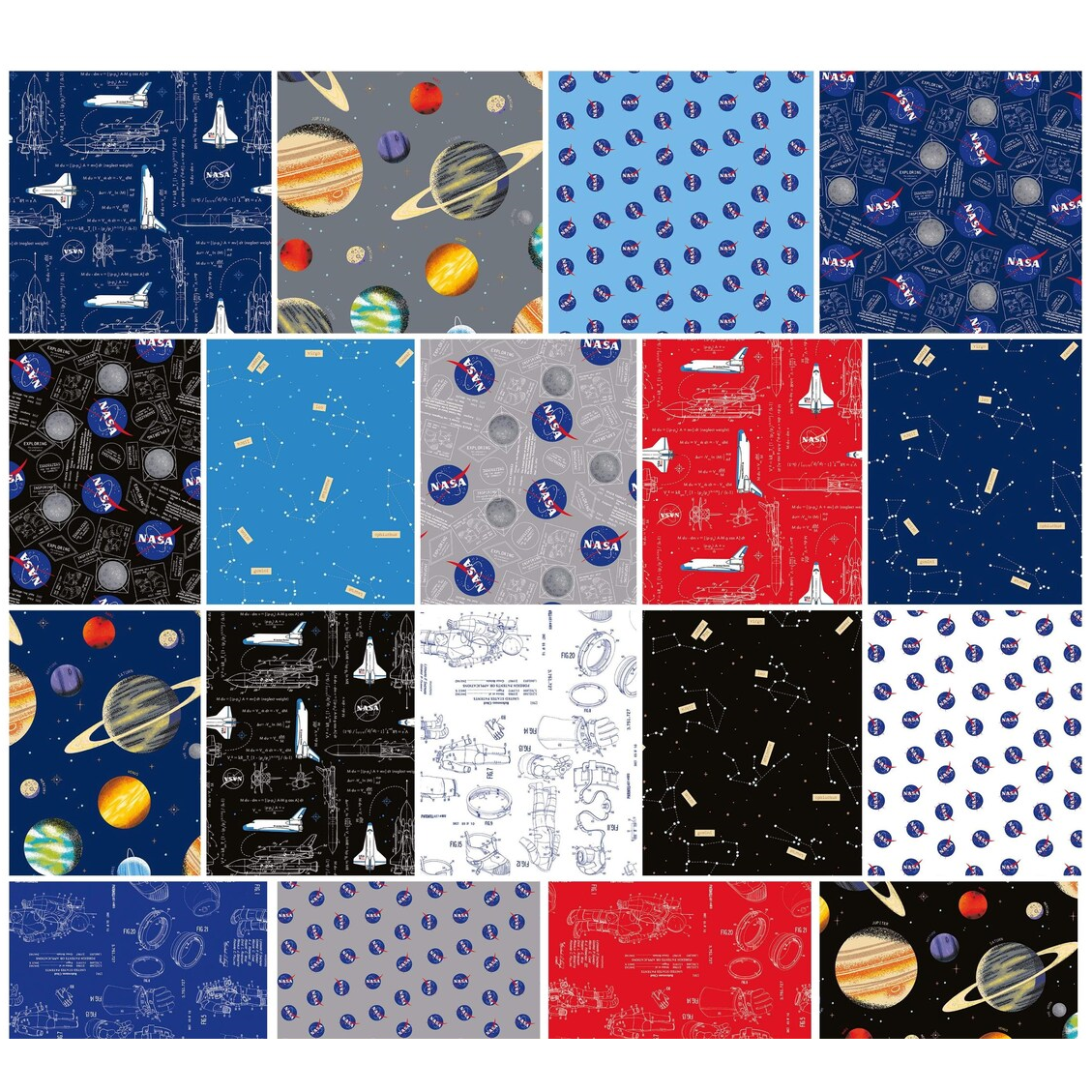 Riley Blake Outer Space By NASA - 40 Strip Rolie Polie