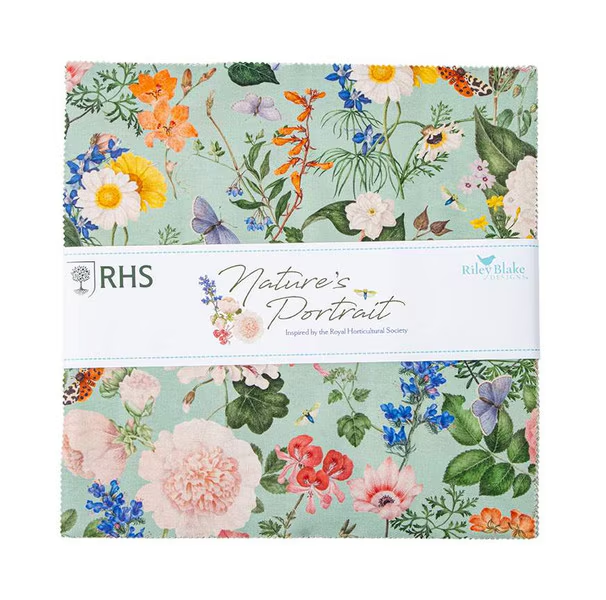 Charm Pack 5x5 Squares - Riley Blake Nature's Portrait 5-inch Stacker - 40 5" Squares