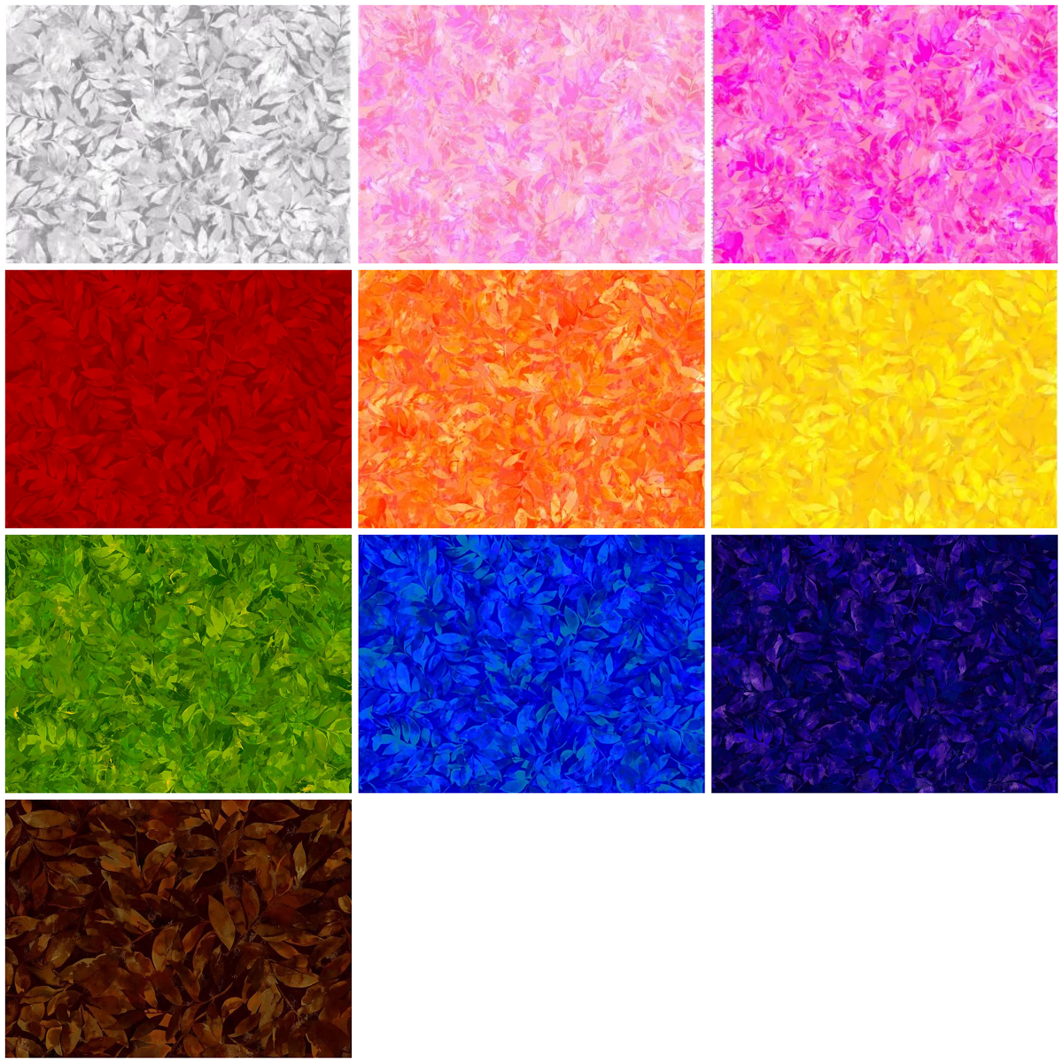 Oasis Fabrics "Nature's Palette" Half-yard Bundle - 10 Fabrics, 5 Total Yards