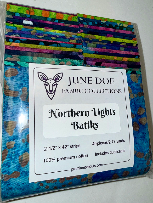 June Doe Fabric Collections - Northern Lights Batiks - 40-Strip Pack