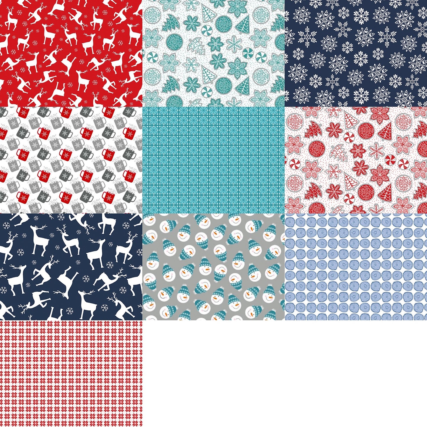 Benartex "Nordic Cabin" Half-Yard Bundle - 10 Fabrics, 5 Total Yards