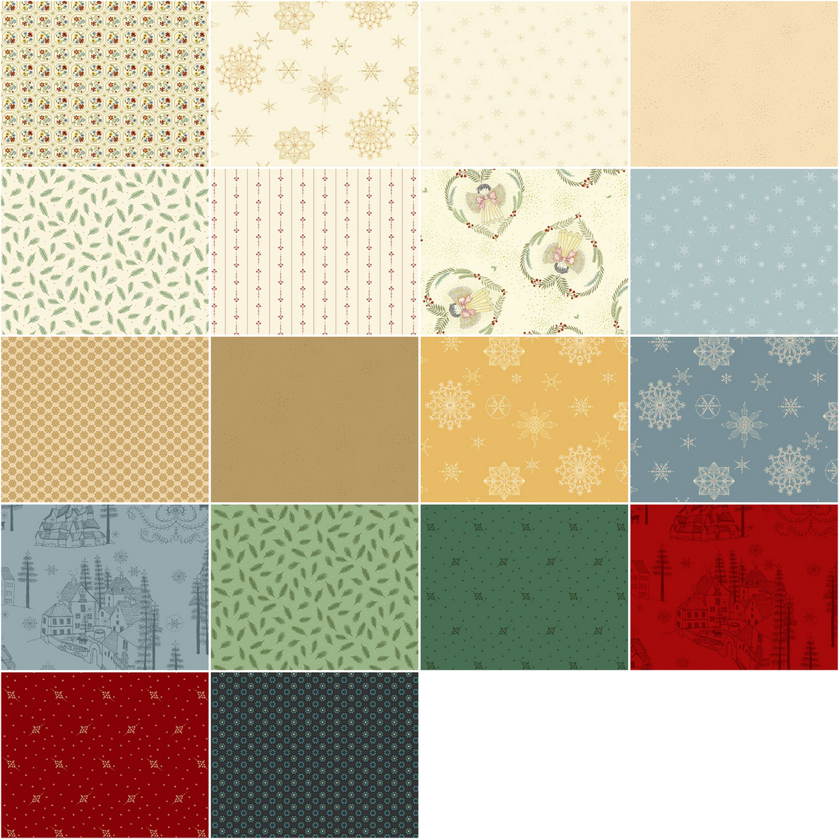 Marcus Fabrics - Nordic Christmas by Miriam Christensen Rawson - 40 2.5" Strips