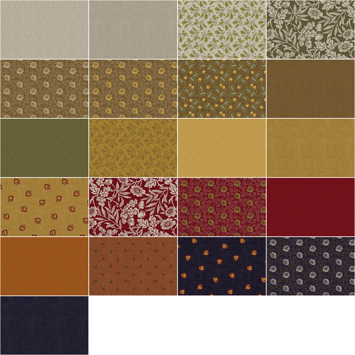 Marcus Fabrics - Oak Alley by Deb Eggers - 40 2.5" Strips
