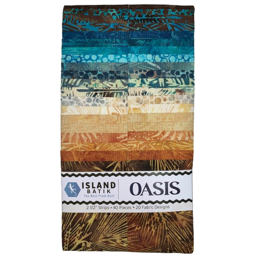 Island Batik - Oasis - 20 Fabrics, 40 Total Strips