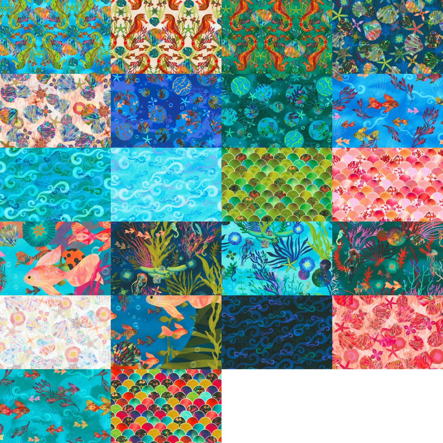 Robert Kaufman Oceanica by Christiane Marques Roll-up - 40 Strip Roll