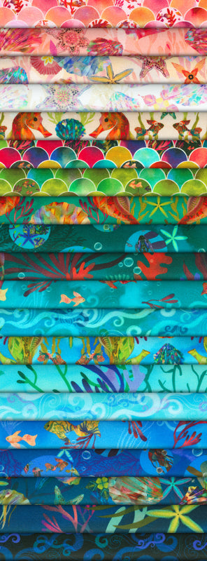 Robert Kaufman Oceanica by Christiane Marques Roll-up - 40 Strip Roll