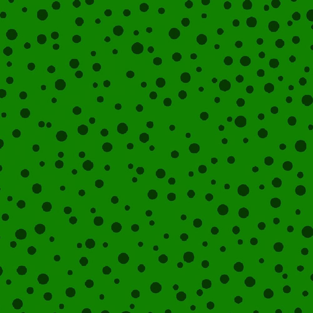 (4 yd) Freckle & Lollie Yule Cool Dotted Green FLYC-D78-G