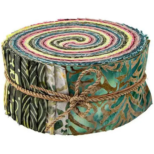 Riley Blake Expressions Batiks "Ornamental Floreale" - 40 Strip Rolie Polie