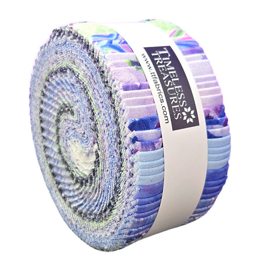 Timeless Treasures - Pansy Perfection by Chong-a Hwang - 40 2.5" Strips/Jelly Roll