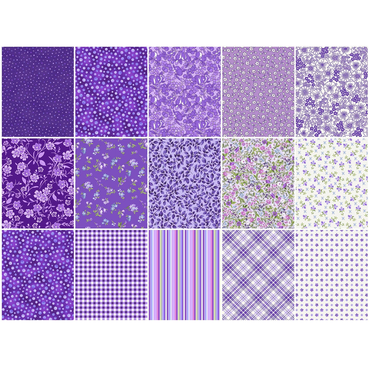 Robert Kaufman Fabric Market - Pansy Roll-up - 40 Strip Roll