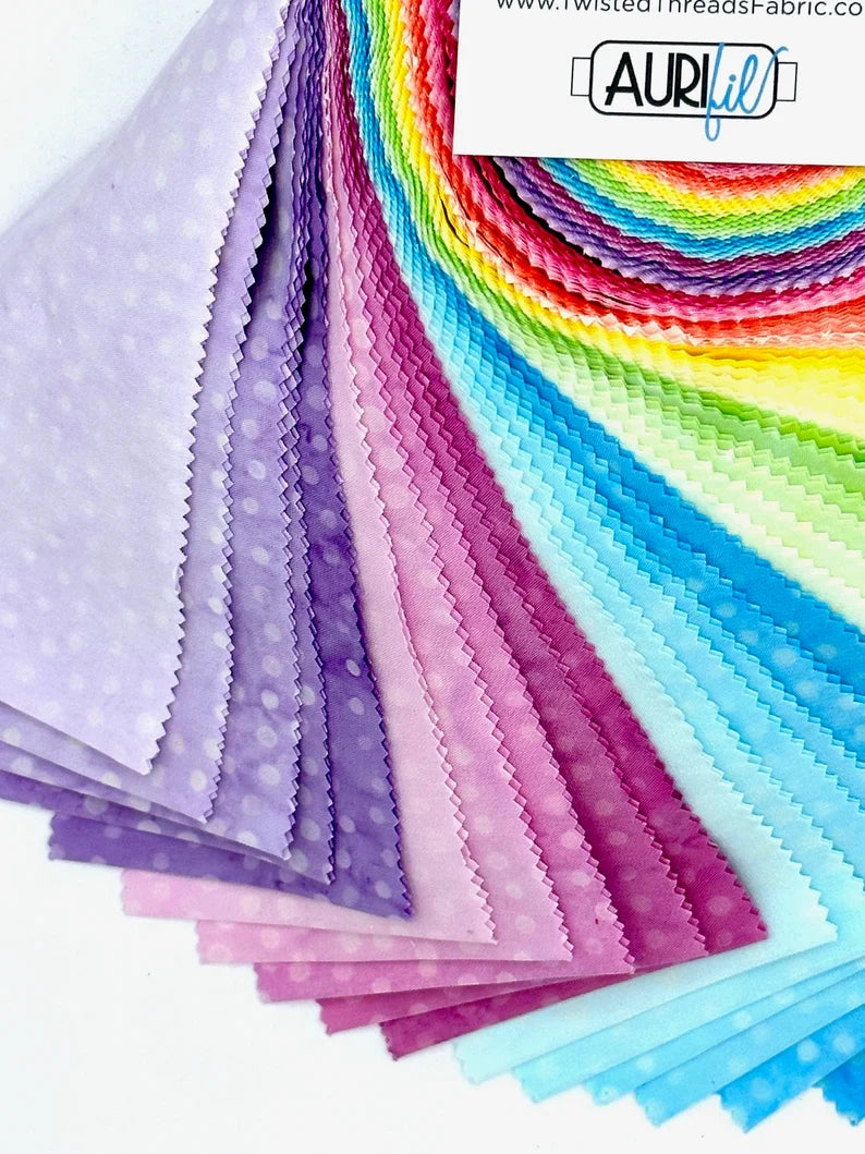 Maywood Studio - Java Batiks - Pastel Rainbow Dot - 40 Strips ...