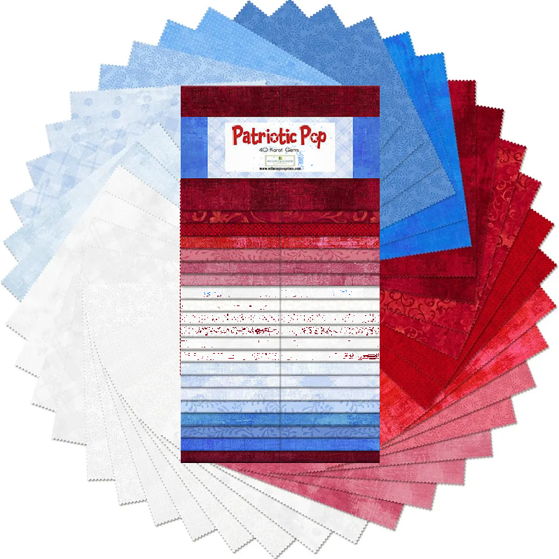 Wilmington Prints - 40 Karat Gems - Patriotic Pop